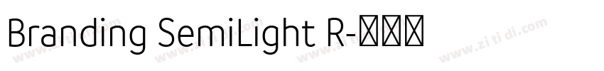Branding SemiLight R字体转换
